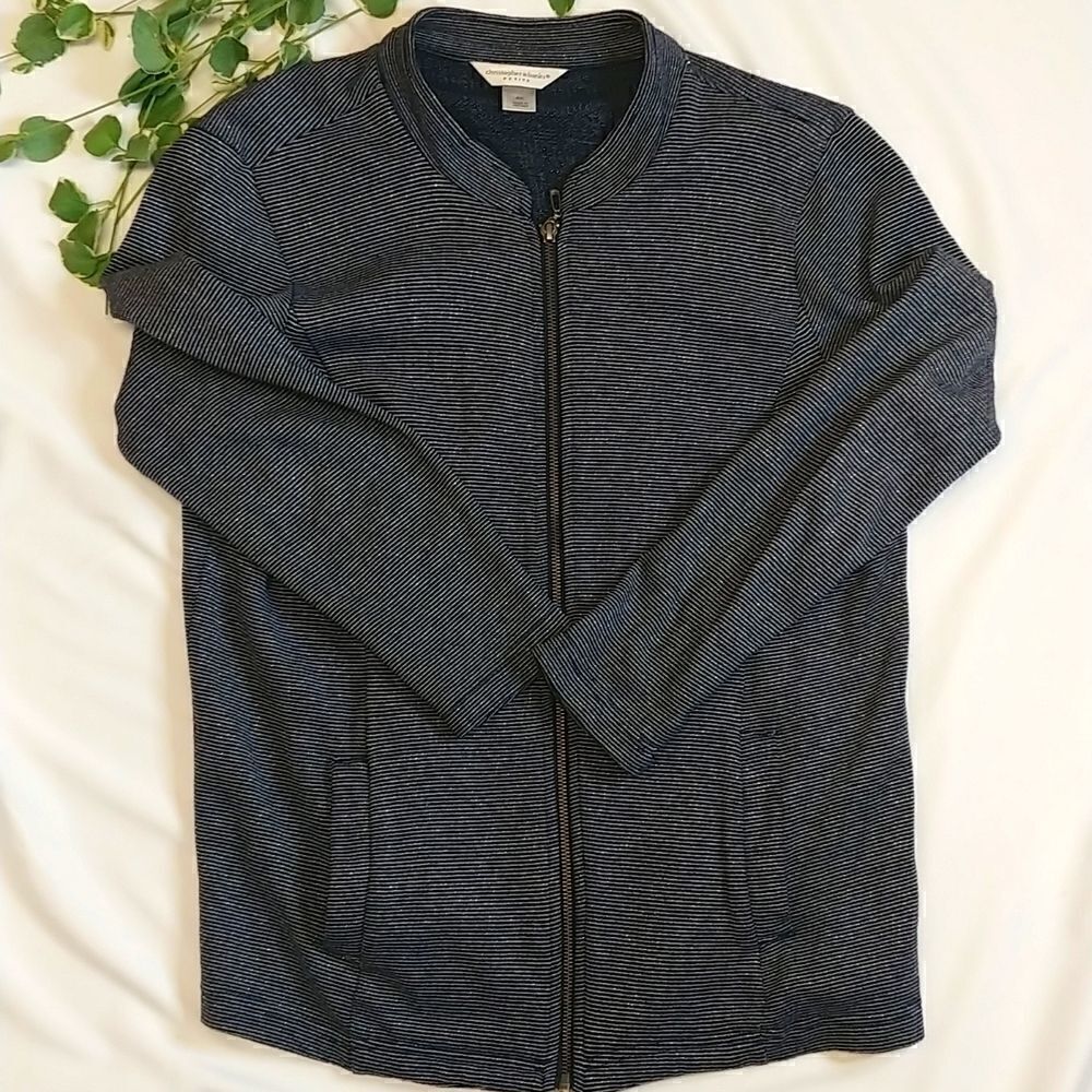 Christopher and Banks Women's Stripe Jacket - Size PL